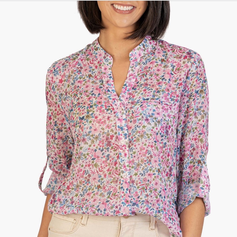 Kut from the Kloth Multicolor Floral Blouse